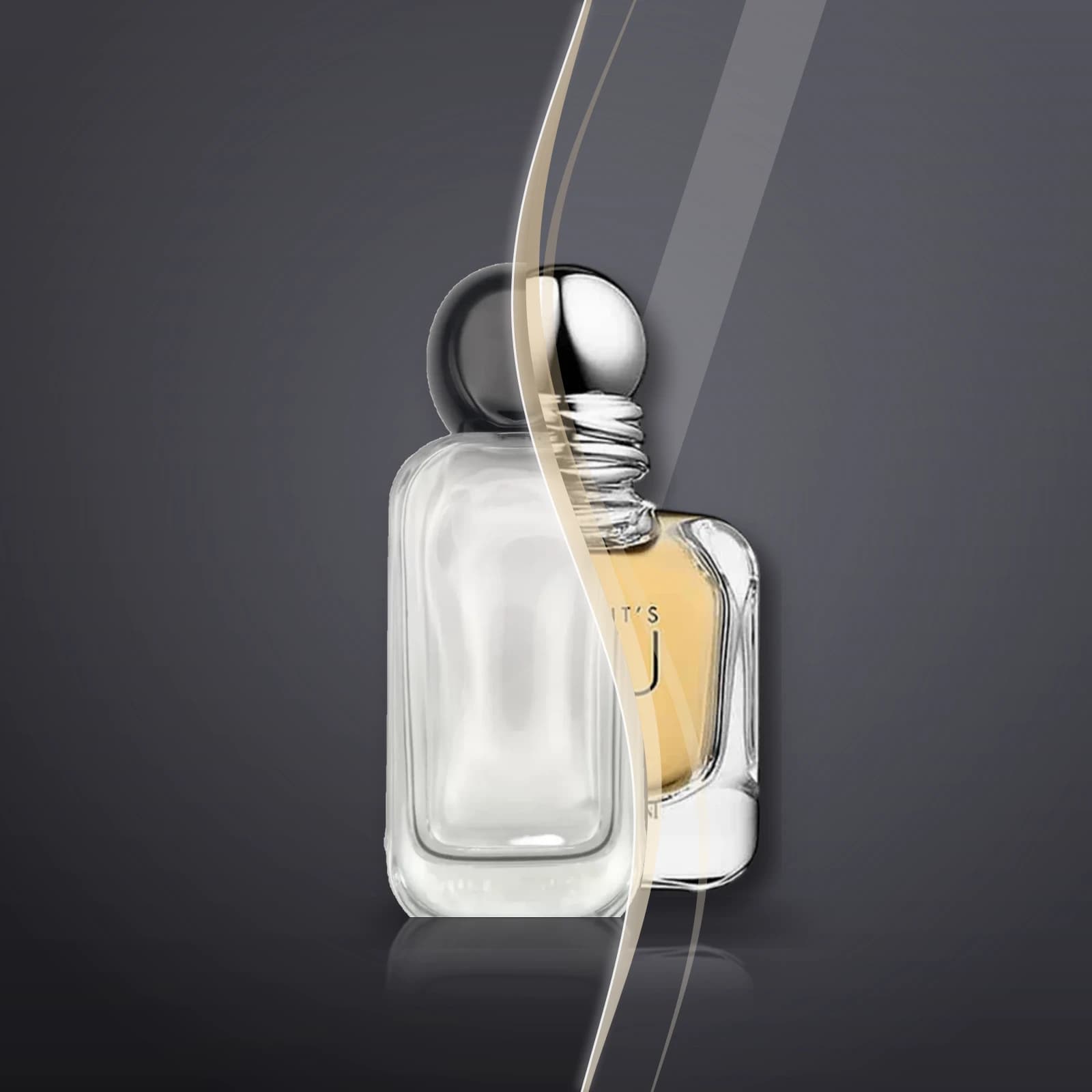 Shagaf's bottle and the original BECAUSE IT'S YOU, blended into one picture