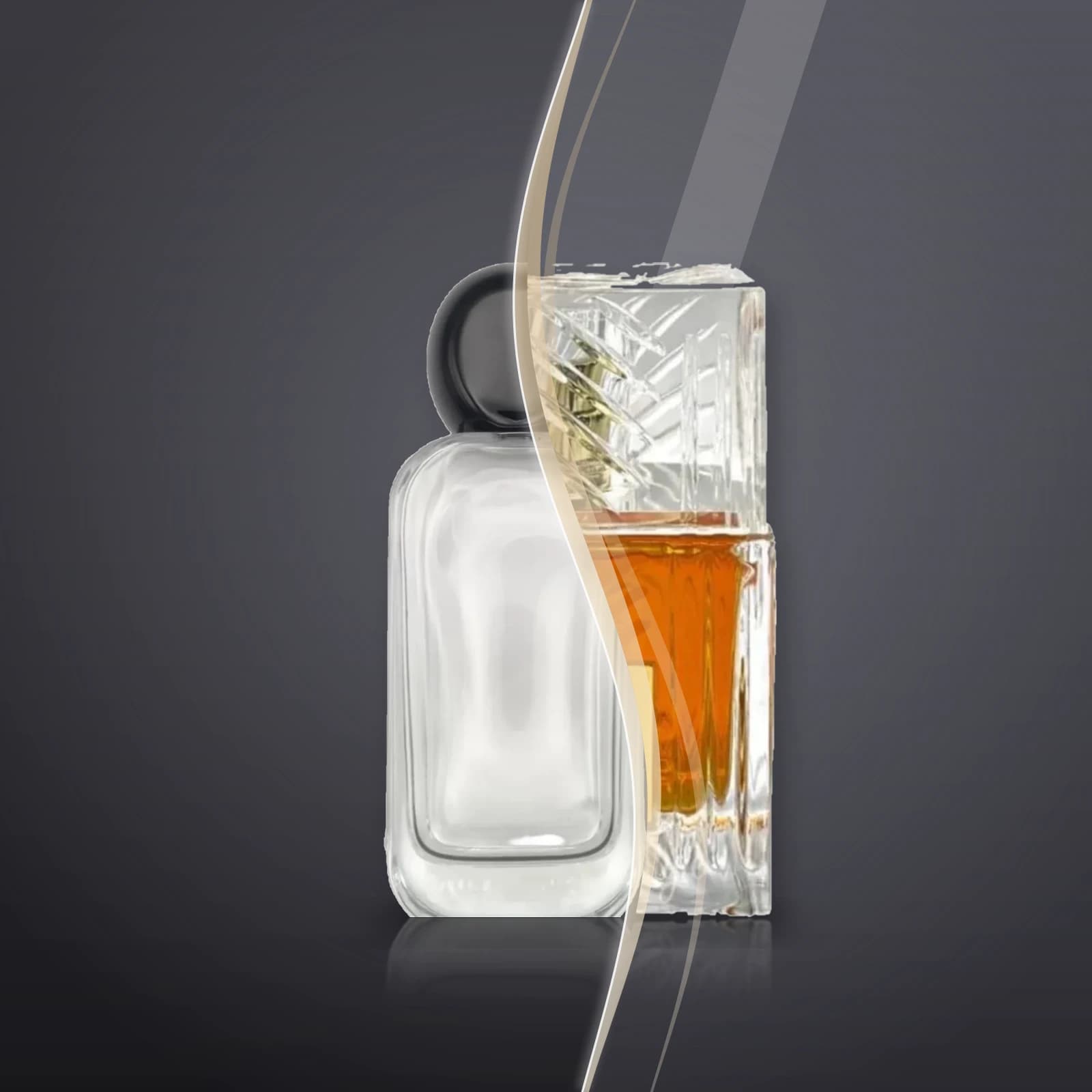 Shagaf's bottle and the original KHAMRAH LATTAFA, blended into one picture