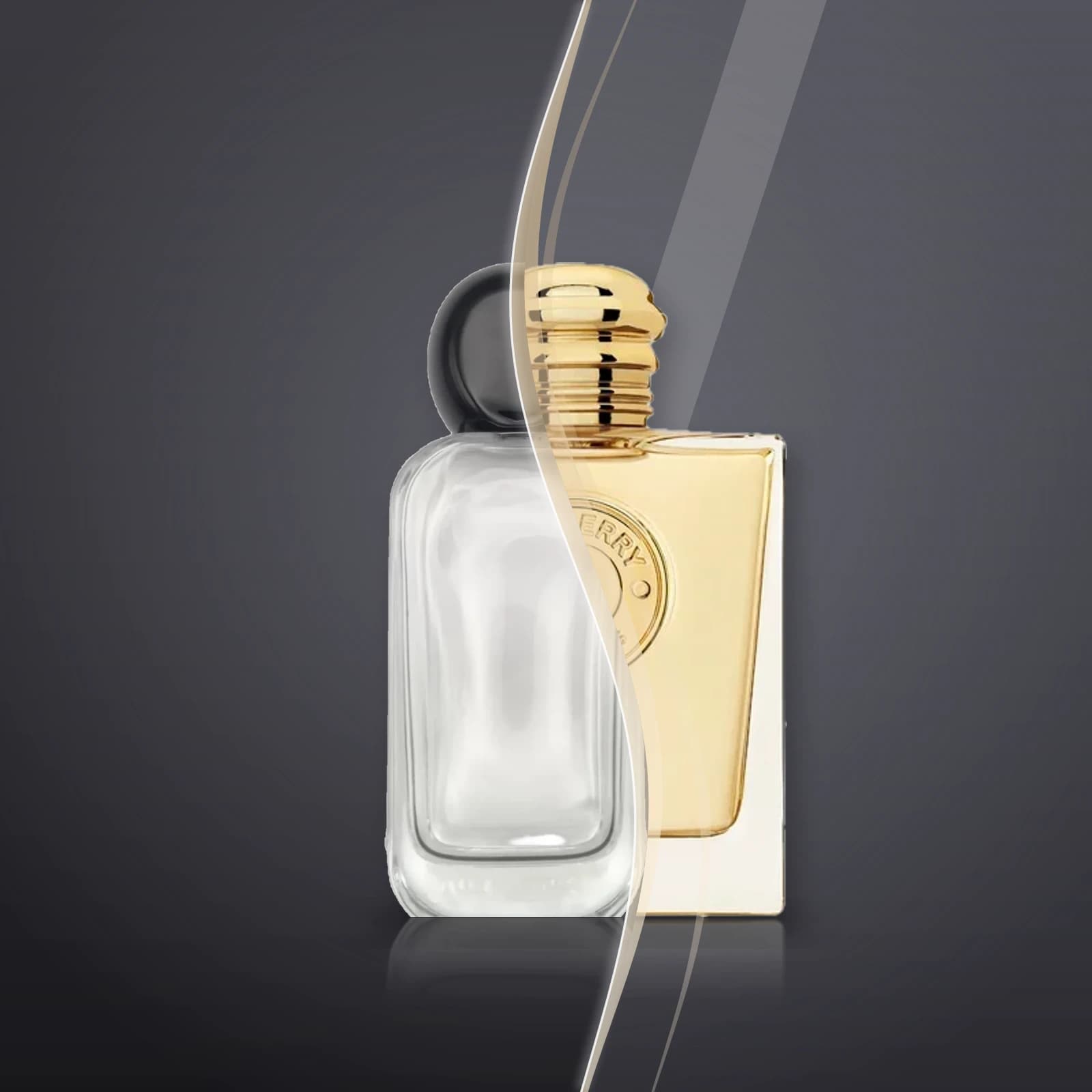Shagaf's bottle and the original BURBERRY GODDES, blended into one picture