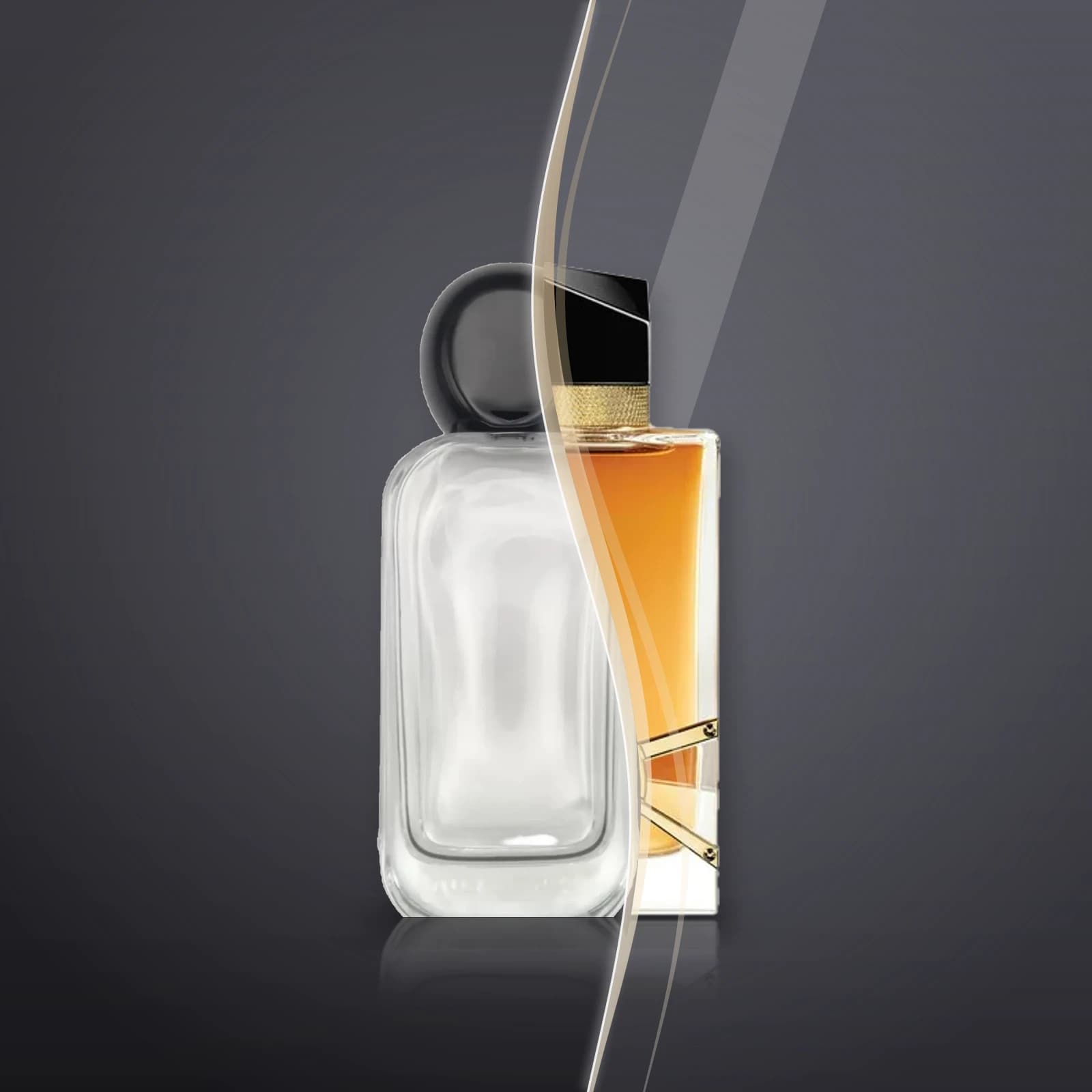Shagaf's bottle and the original LIBRA INTENSE, blended into one picture