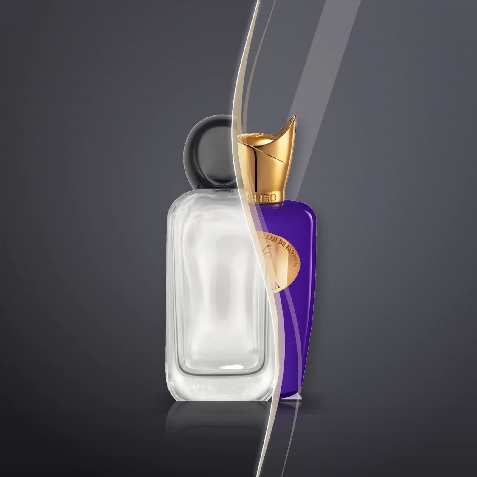 Shagaf's bottle and the original ERBA PURA SOSPIRO, blended into one picture