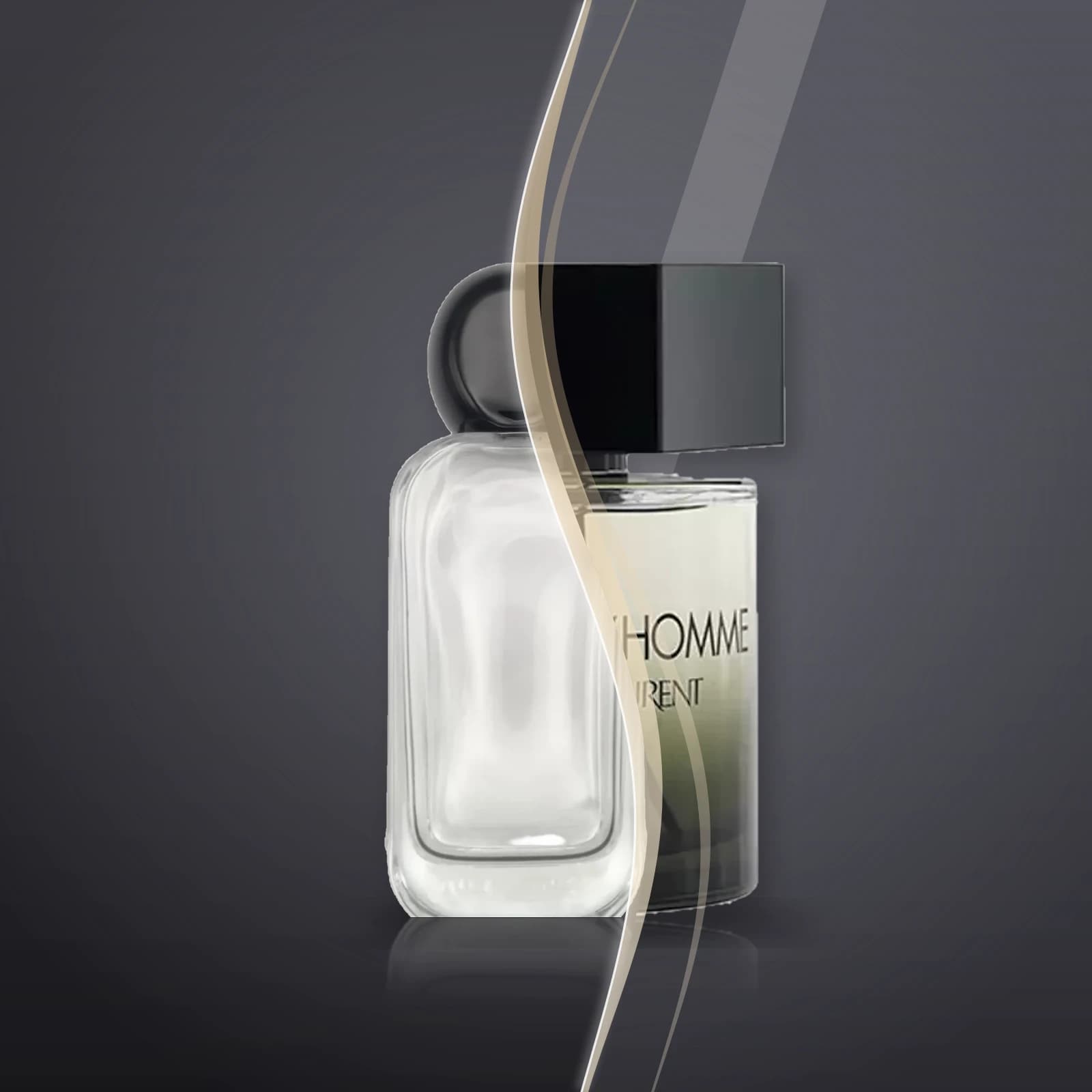 Shagaf's bottle and the original La Nuit de l'Homme, blended into one picture